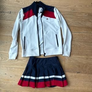 Fila Tennis jacket and skirt both size M.